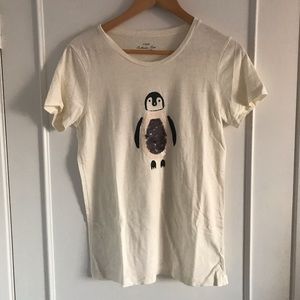 J. Crew Collection Tees Sequin Penguin T-Shirt